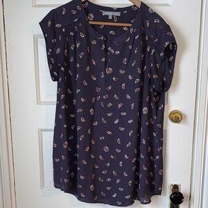 Daniel Rainn Purple Blouse with Pink Accents